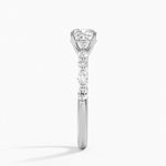 Versailles Hidden Halo Diamond Ring Platinum Cushion Engagement Ring