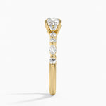Versailles Hidden Halo Diamond Ring Yellow Gold 18k Cushion Engagement Ring