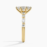 Versailles Hidden Halo Diamond Ring Yellow Gold 18k Marquise Engagement Ring