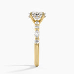 Versailles Hidden Halo Diamond Ring Yellow Gold 18k Oval Engagement Ring