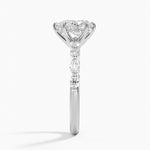 Versailles Hidden Halo Diamond Ring Platinum Pear Engagement Ring