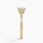 Versailles Hidden Halo Diamond Ring Yellow Gold 18k Princess Engagement Ring