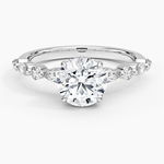 Versailles Hidden Halo Diamond Ring Platinum Round Engagement Ring