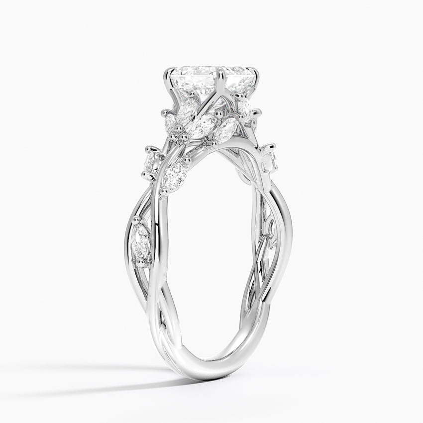 Secret Garden Diamond Ring (1/2 ct. tw.) Platinum Asscher Engagement Ring