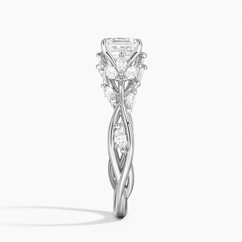 Secret Garden Diamond Ring (1/2 ct. tw.) Platinum Asscher Engagement Ring