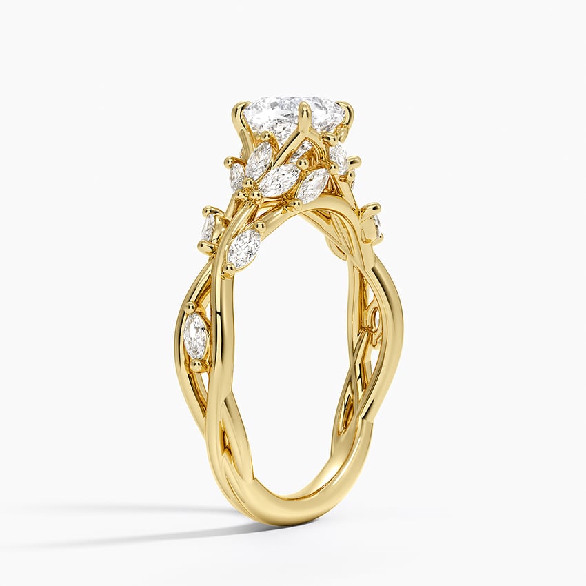 Secret Garden Diamond Ring (1/2 ct. tw.) Yellow Gold 18k Cushion Engagement Ring