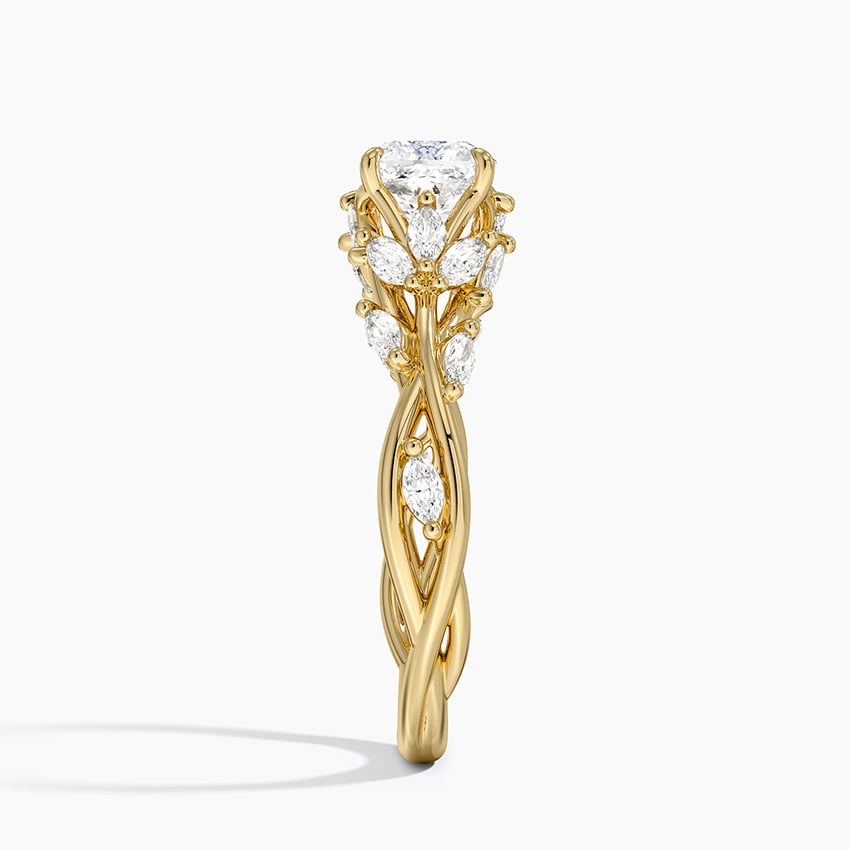 Secret Garden Diamond Ring (1/2 ct. tw.) Yellow Gold 18k Cushion Engagement Ring