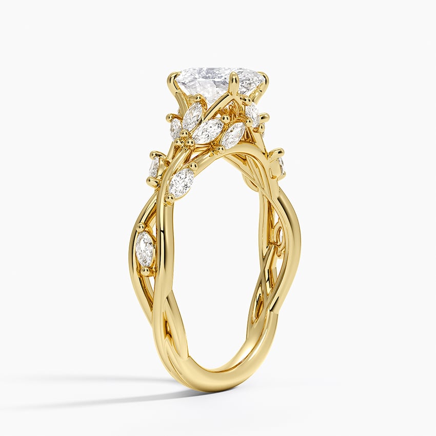 Secret Garden Diamond Ring (1/2 ct. tw.) Yellow Gold 18k Oval Engagement Ring