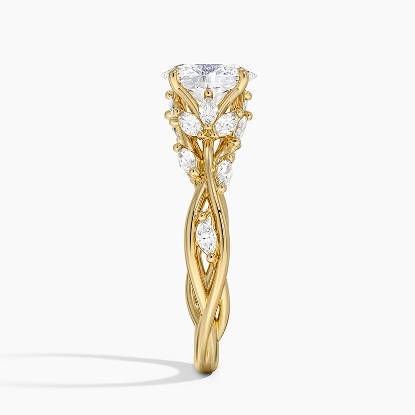Secret Garden Diamond Ring (1/2 ct. tw.) Yellow Gold 18k Oval Engagement Ring