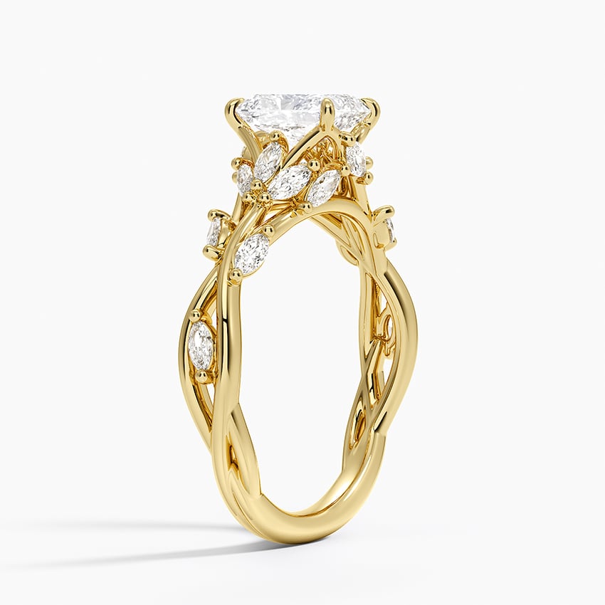 Secret Garden Diamond Ring (1/2 ct. tw.) Yellow Gold 18k Radiant Engagement Ring