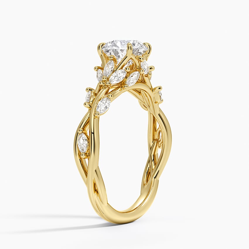 Secret Garden Diamond Ring (1/2 ct. tw.) Yellow Gold 18k Round Engagement Ring