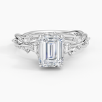 Secret Garden Diamond Ring (1/2 ct. tw.) Platinum Emerald Engagement Ring