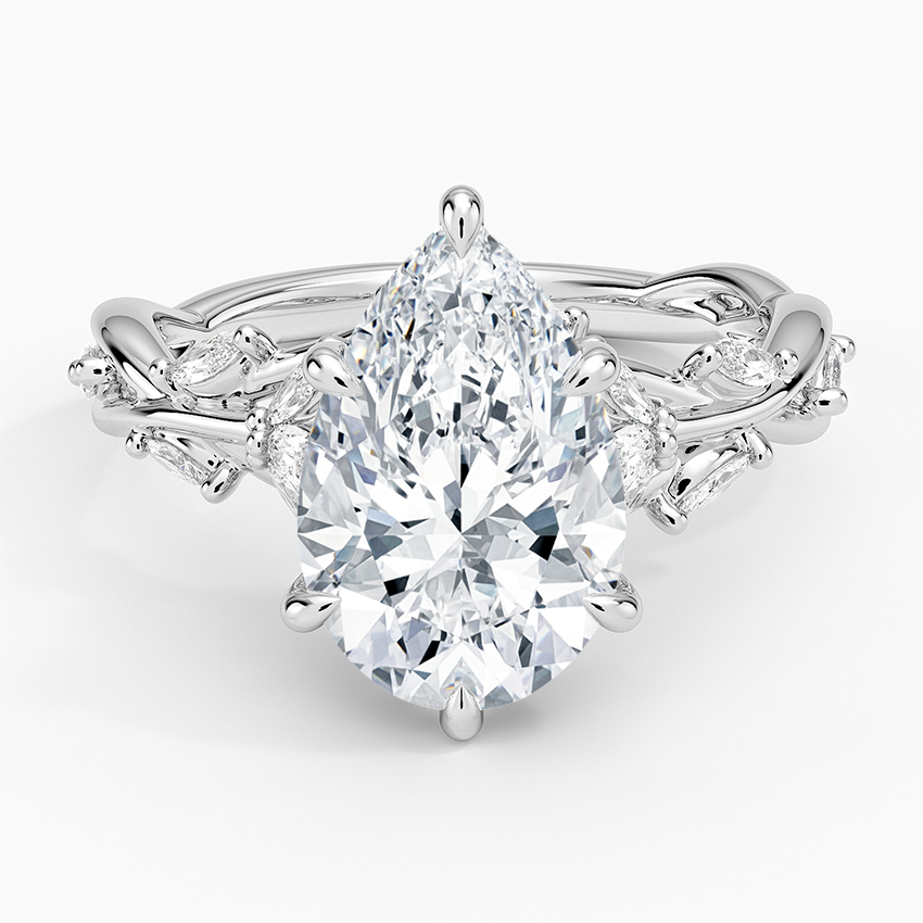 Secret Garden Diamond Ring (1/2 ct. tw.) Platinum Pear Engagement Ring