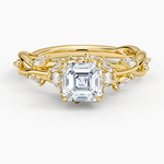 Secret Garden Diamond Ring (1/2 ct. tw.) Yellow Gold 18k Asscher Engagement Ring