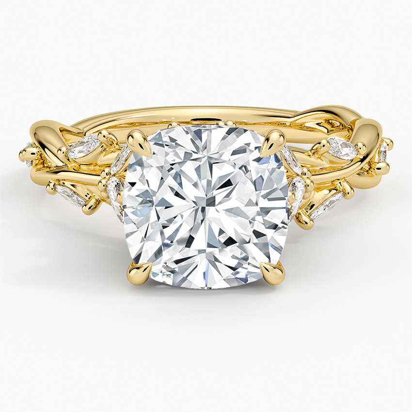 Secret Garden Diamond Ring (1/2 ct. tw.) Yellow Gold 18k Cushion Engagement Ring