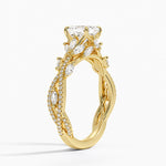 Luxe Secret Garden Diamond Ring (3/4 ct. tw.) Yellow Gold 18k Asscher Engagement Ring