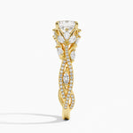 Luxe Secret Garden Diamond Ring (3/4 ct. tw.) Yellow Gold 18k Asscher Engagement Ring
