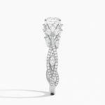 Luxe Secret Garden Diamond Ring (3/4 ct. tw.) Platinum Cushion Engagement Ring