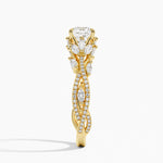 Luxe Secret Garden Diamond Ring (3/4 ct. tw.) Yellow Gold 18k Cushion Engagement Ring