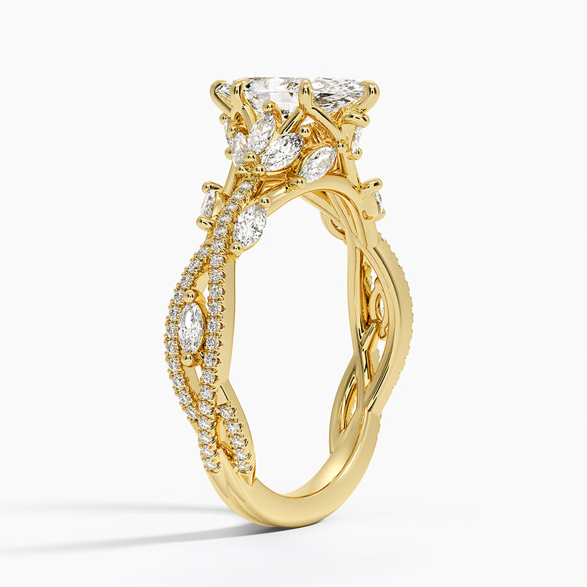 Luxe Secret Garden Diamond Ring (3/4 ct. tw.) Yellow Gold 18k Marquise Engagement Ring