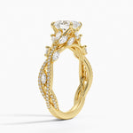 Luxe Secret Garden Diamond Ring (3/4 ct. tw.) Yellow Gold 18k Oval Engagement Ring