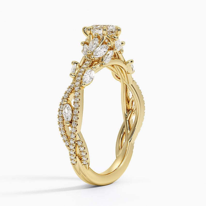 Luxe Secret Garden Diamond Ring (3/4 ct. tw.) Yellow Gold 18k Pear Engagement Ring