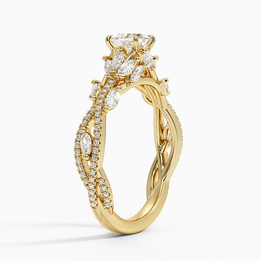 Luxe Secret Garden Diamond Ring (3/4 ct. tw.) Yellow Gold 18k Princess Engagement Ring