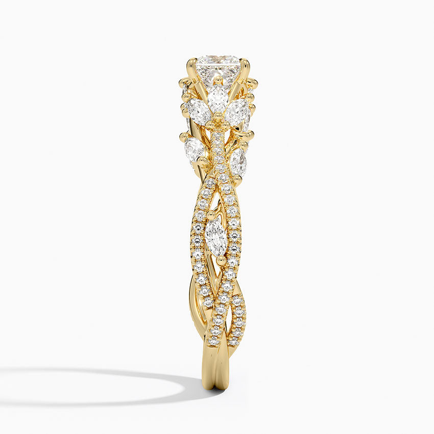 Luxe Secret Garden Diamond Ring (3/4 ct. tw.) Yellow Gold 18k Princess Engagement Ring