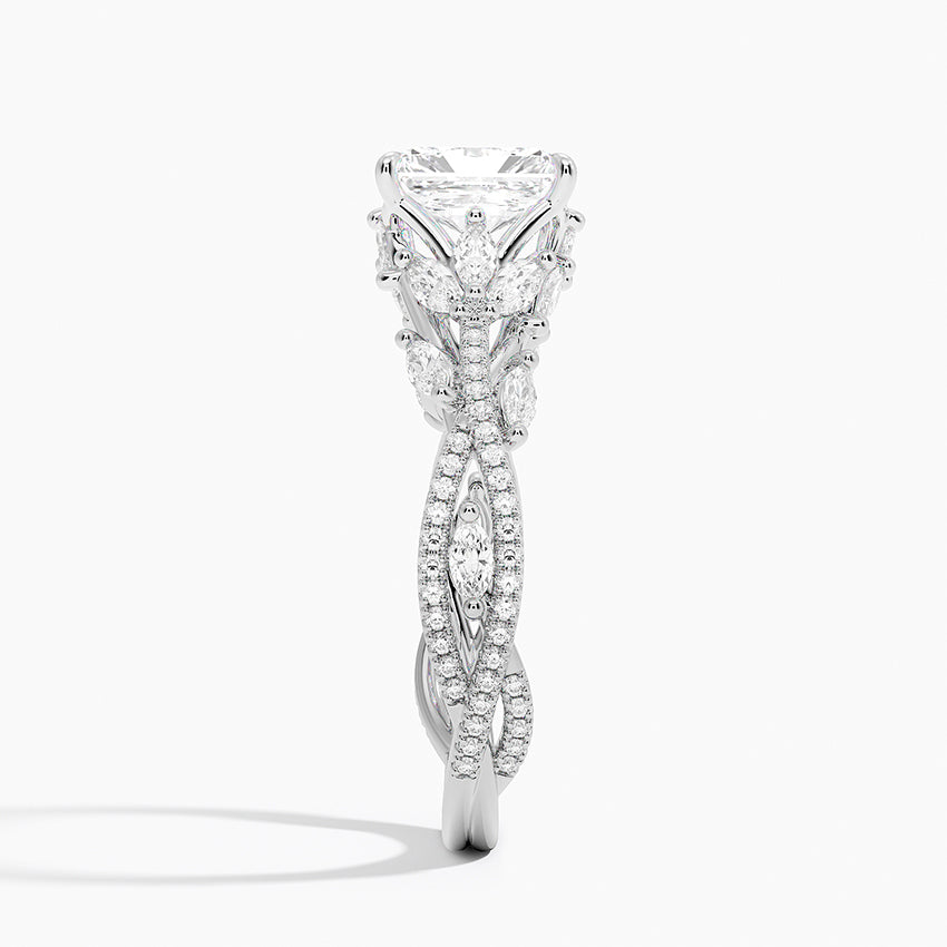 Luxe Secret Garden Diamond Ring (3/4 ct. tw.) Platinum Radiant Engagement Ring