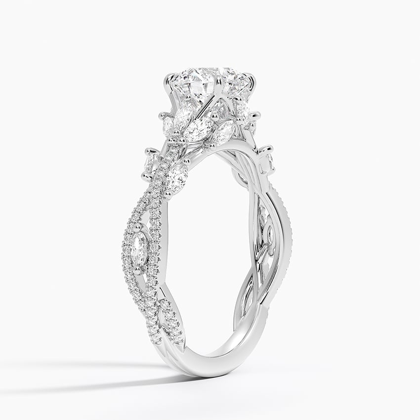 Luxe Secret Garden Diamond Ring (3/4 ct. tw.) Platinum Round Engagement Ring