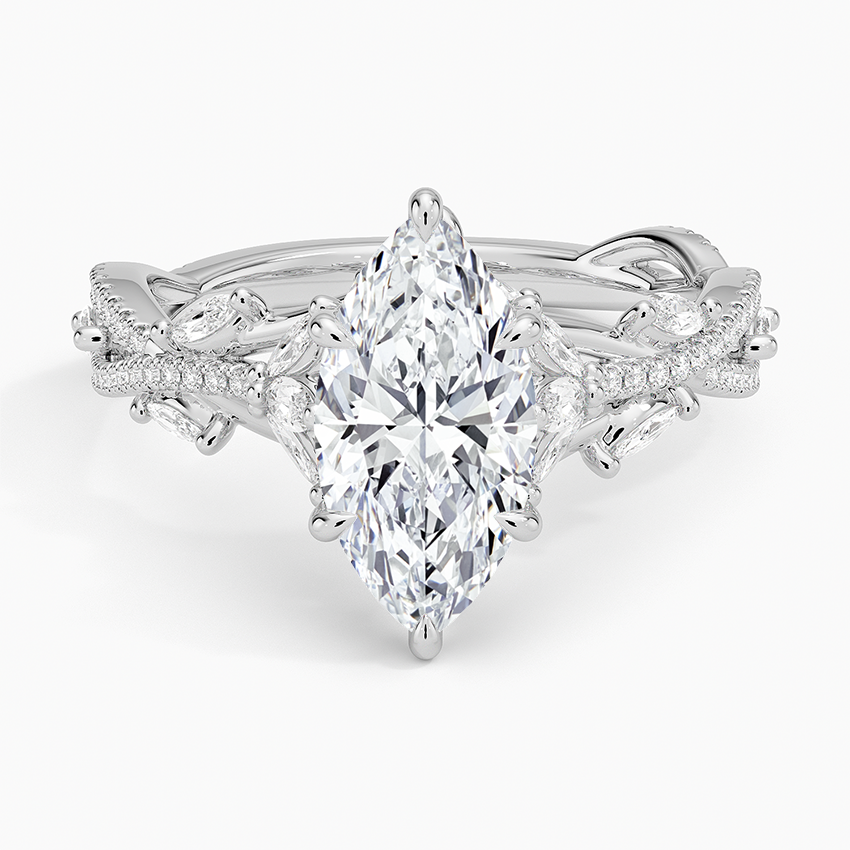 Luxe Secret Garden Diamond Ring (3/4 ct. tw.) Platinum Marquise Engagement Ring