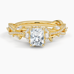 Luxe Secret Garden Diamond Ring (3/4 ct. tw.) Yellow Gold 18k Radiant Engagement Ring