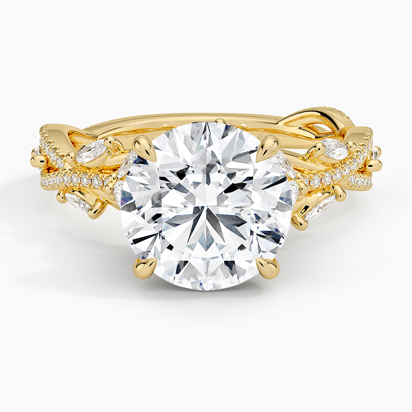 Luxe Secret Garden Diamond Ring (3/4 ct. tw.) Yellow Gold 18k Round Engagement Ring