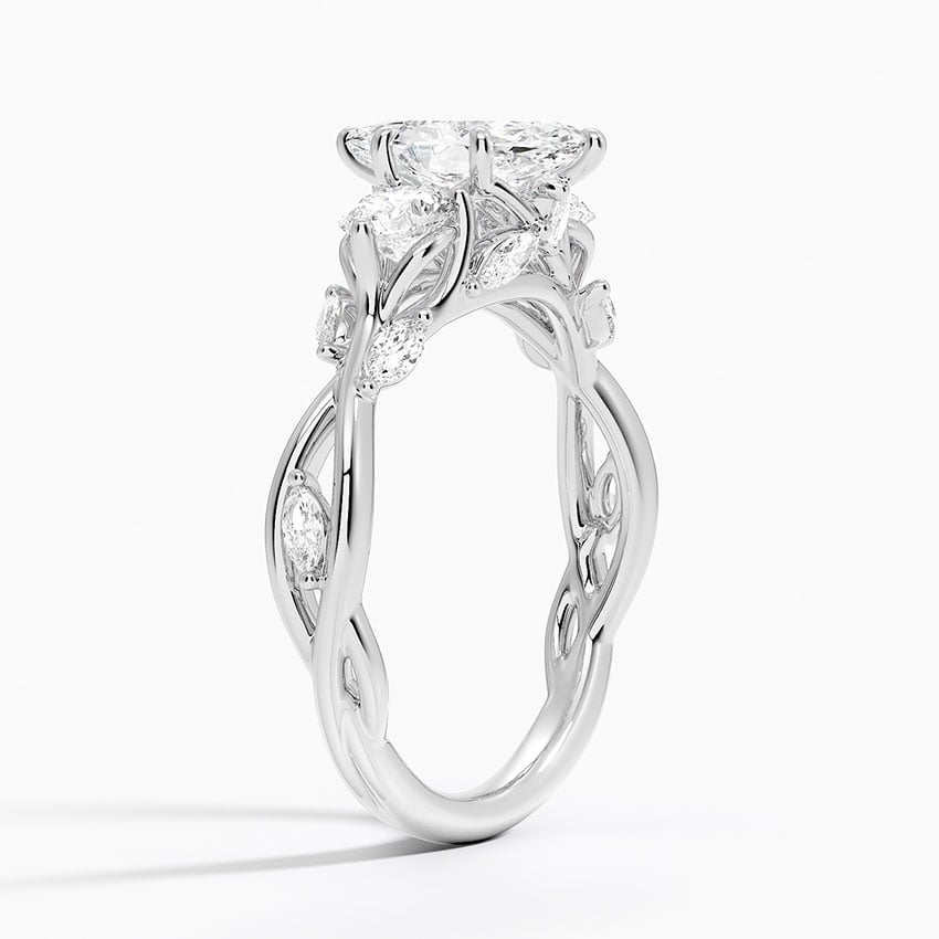 Secret Garden Three Stone Diamond Ring (3/4 ct. tw.) Platinum Marquise Engagement Ring