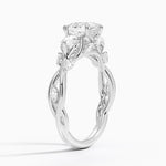 Secret Garden Three Stone Diamond Ring (3/4 ct. tw.) Platinum Pear Engagement Ring