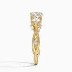 Secret Garden Three Stone Diamond Ring (3/4 ct. tw.) Yellow Gold 18k Princess Engagement Ring