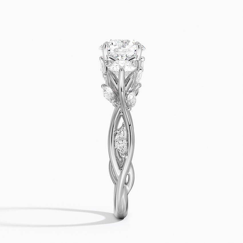 Secret Garden Three Stone Diamond Ring (3/4 ct. tw.) Platinum Round Engagement Ring