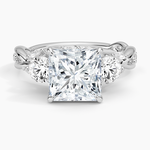 Secret Garden Three Stone Diamond Ring (3/4 ct. tw.) Platinum Princess Engagement Ring