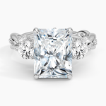 Secret Garden Three Stone Diamond Ring (3/4 ct. tw.) Platinum Radiant Engagement Ring