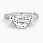 Secret Garden Three Stone Diamond Ring (3/4 ct. tw.) Platinum Round Engagement Ring