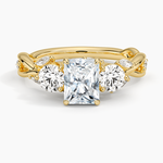 Secret Garden Three Stone Diamond Ring (3/4 ct. tw.) Yellow Gold 18k Radiant Engagement Ring
