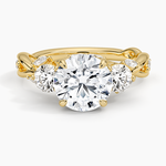 Secret Garden Three Stone Diamond Ring (3/4 ct. tw.) Yellow Gold 18k Round Engagement Ring