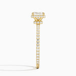 Gala Diamond Ring Yellow Gold 18k Asscher Engagement Ring