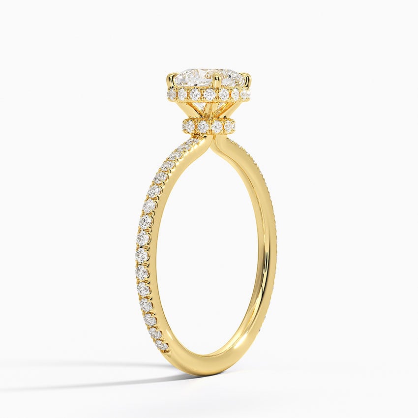 Gala Diamond Ring Yellow Gold 18k Cushion Engagement Ring
