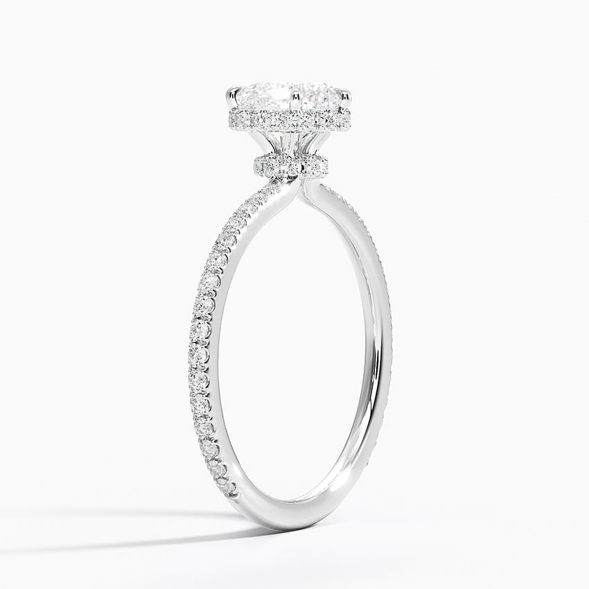 Gala Diamond Ring Platinum Heart Engagement Ring