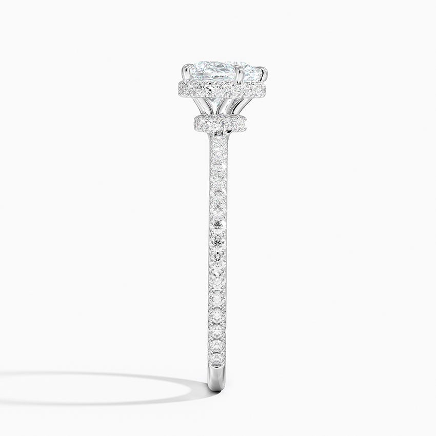 Gala Diamond Ring Platinum Heart Engagement Ring