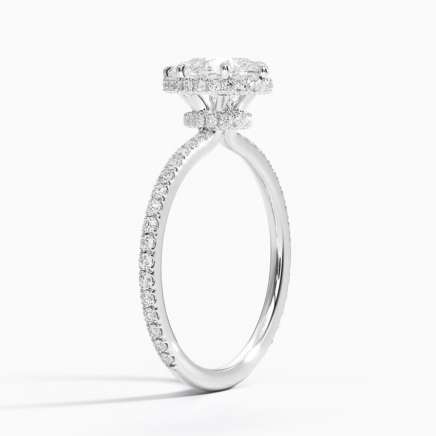 Gala Diamond Ring Platinum Pear Engagement Ring