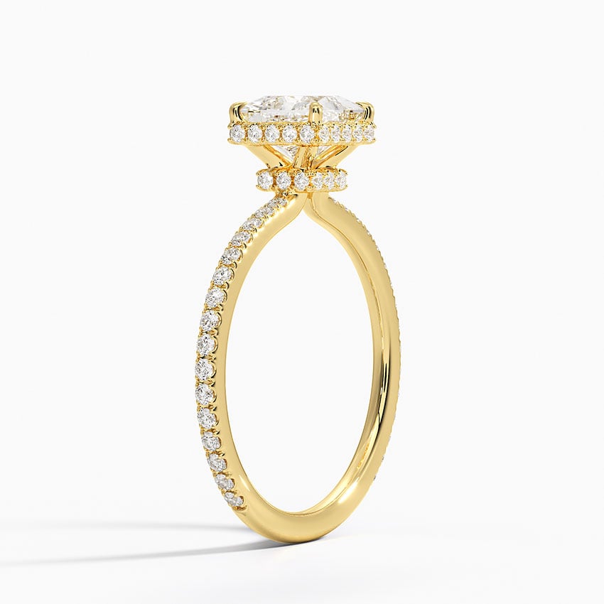 Gala Diamond Ring Yellow Gold 18k Princess Engagement Ring