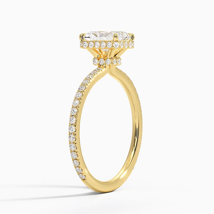 Gala Diamond Ring Yellow Gold 18k Radiant Engagement Ring