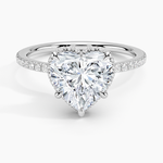 Gala Diamond Ring Platinum Heart Engagement Ring